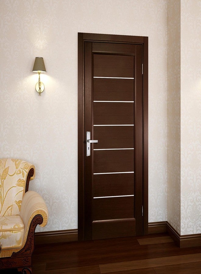 أتوم قفل نقر للباب الرئيسي من نوع Atom مع مقبض، مناسب لغرف النوم والحمامات، بلمسة نهائية فضية عتيقة | 3 مفاتيح | طقم قفل مزدوج المراحل بستة أذرع للمنازل والفنادق والمكاتب (803KY) - Image 2